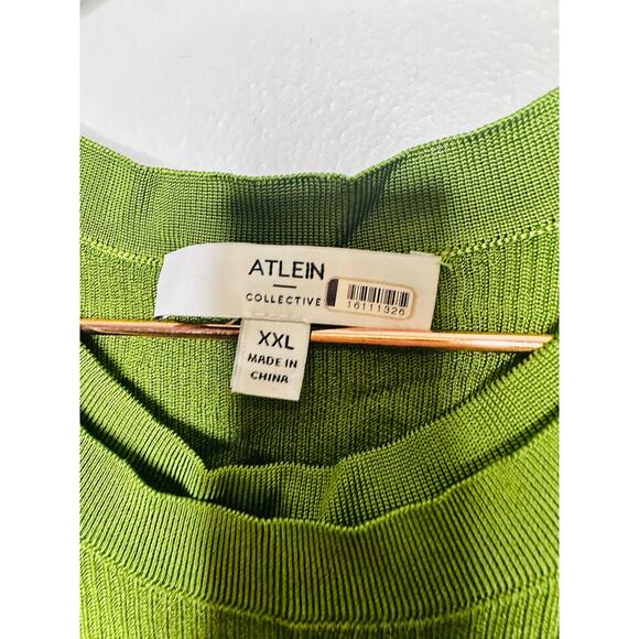 ATLEIN x RTR Women's Green Sleeveless Crewneck Knit Midi Dress Size XXL - Picture 8 of 9